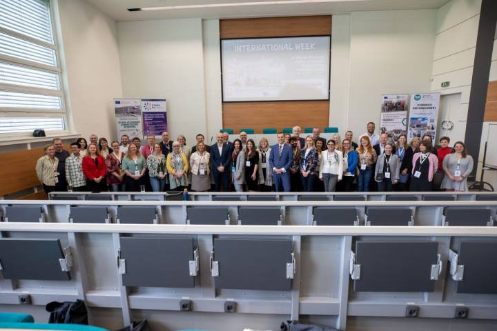 Group photo of some of those attending the Staff Week at the Silesian University in Opava.