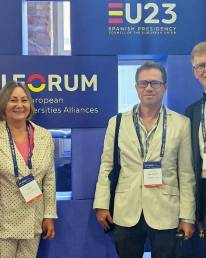 The STARS EU delegation at the Barcelona forum. From left to right: Vera Ferro-Lebres, Rima Dijkstra, José Sigut and Gunnar Peterson.