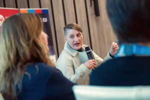 Olena Filimonova, during her speech at one of the panels at the STARS EU Conference held in Opava.